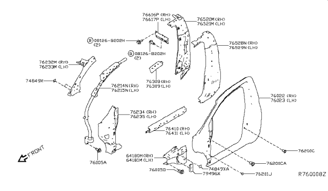 2018 Nissan Titan Body Side Panel Diagram 5