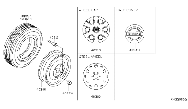2016 Nissan Titan Road Wheel & Tire Diagram 2