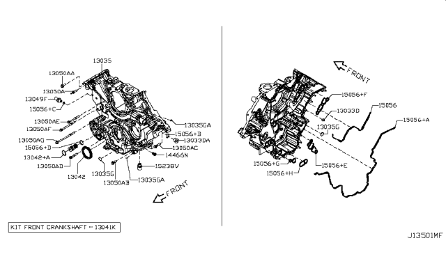 2017 Nissan Titan Pin-DOWEL Diagram for 11022-EZ40B