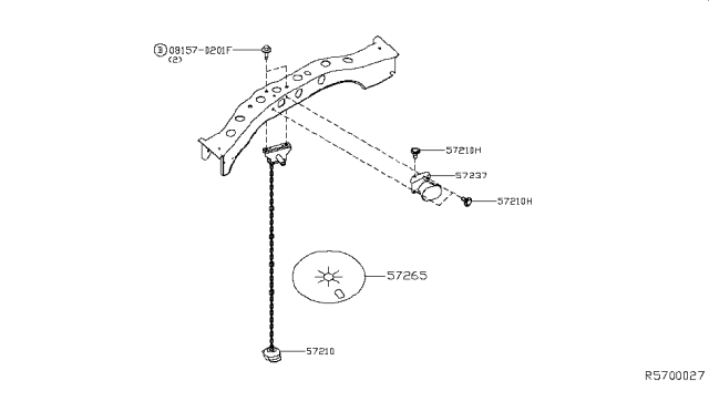 2018 Nissan Titan Spare Tire Hanger Diagram