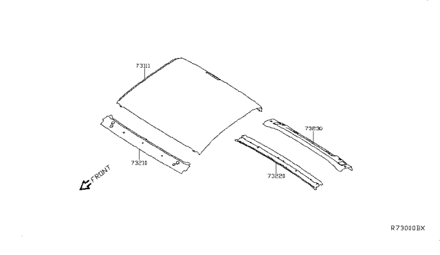 2016 Nissan Titan Roof Panel & Fitting Diagram 2