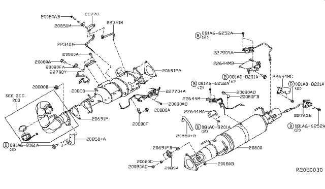 2019 Nissan Titan Catalyst Converter,Exhaust Fuel & URE In Diagram 1