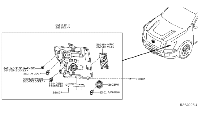 2017 Nissan Titan Headlamp Diagram 1