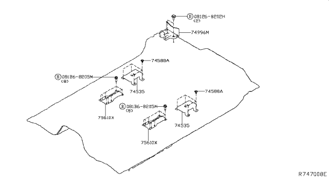 2019 Nissan Titan Bolt Diagram for 87850-EZ00A