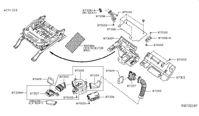 Blower Unit Assembly Diagram for 87334-9FT0A