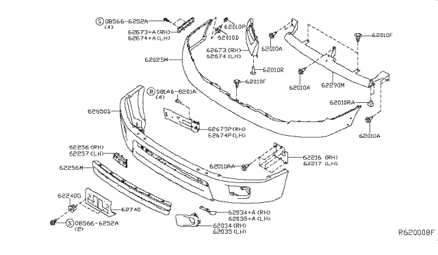 2017 Nissan Titan Front Bumper Diagram 2