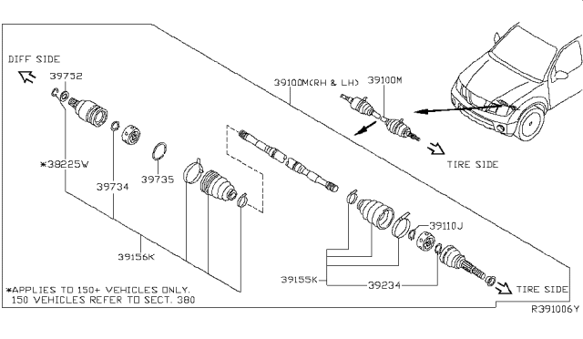 2017 Nissan Titan Repair Kt Outer RH Diagram for C9241-8J100