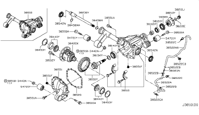 2018 Nissan Titan Front Final Drive Diagram 1