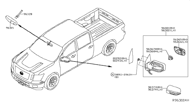 2018 Nissan Titan Rear View Mirror Diagram 2