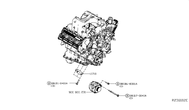 2018 Nissan Titan Alternator Fitting Diagram 1