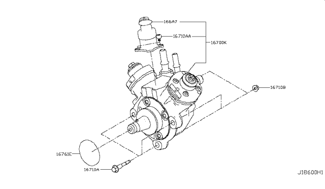 2017 Nissan Titan ACTR-Drive, Fuel Pump Diagram for 166A7-EZ40A