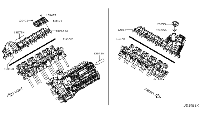 2017 Nissan Titan Cylinder Head & Rocker Cover Diagram 3