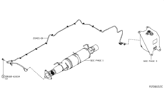 2019 Nissan Titan Tube Assy-Urea Filler Diagram for 20431-9FU0C