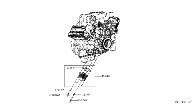 2018 Nissan Titan Bolt Diagram for 11035-EZ49E