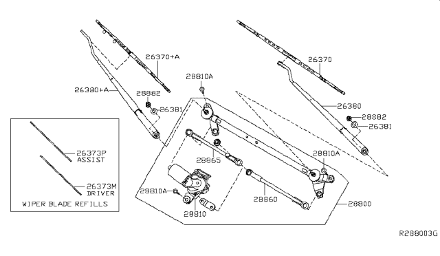 2018 Nissan Titan Windshield Wiper Diagram