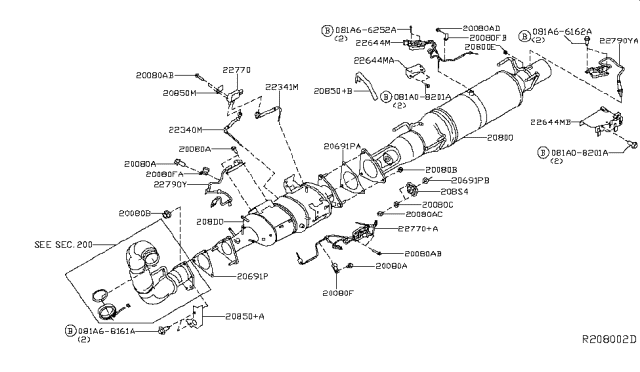 2016 Nissan Titan Catalyst Converter,Exhaust Fuel & URE In Diagram 1