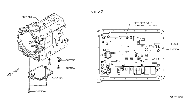 2017 Nissan Titan Control Valve (ATM) Diagram 1