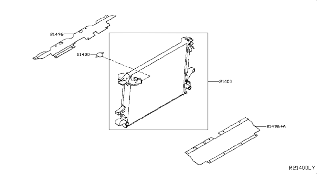 2019 Nissan Titan Radiator,Shroud & Inverter Cooling Diagram 5