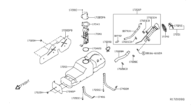 2016 Nissan Titan Clip Diagram for 24220-9FP0A