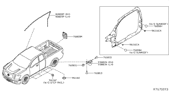 2019 Nissan Titan Body Side Fitting Diagram 2