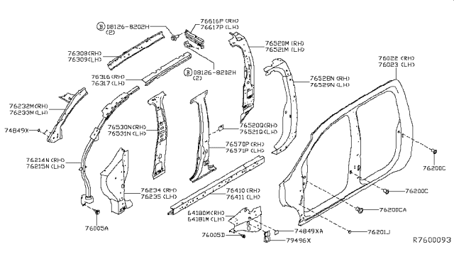 2018 Nissan Titan Body Side Panel Diagram 2