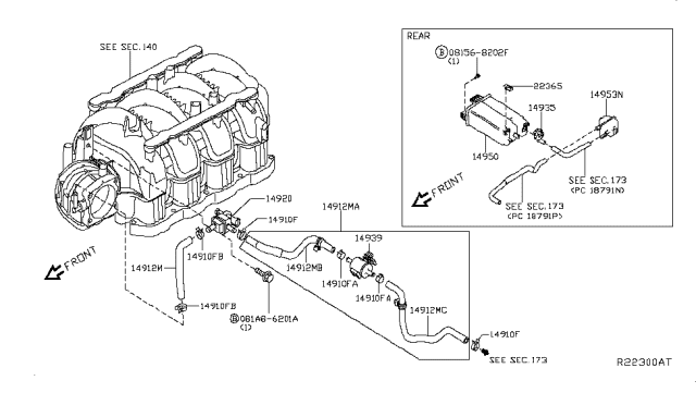 2017 Nissan Titan Engine Control Vacuum Piping Diagram 2