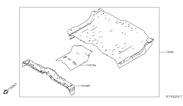 2019 Nissan Titan Floor Panel (Rear) Diagram 2