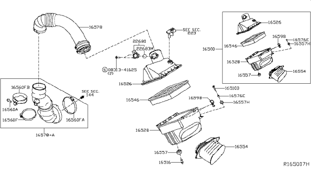 2016 Nissan Titan Air Cleaner Diagram 2