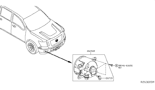 2019 Nissan Titan Fog,Daytime Running & Driving Lamp Diagram