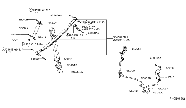 2017 Nissan Titan Spring Assembly Service File Diagram for 55020-EZ84C