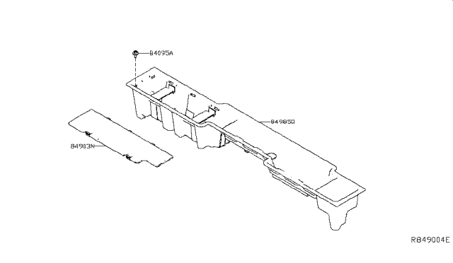 2019 Nissan Titan Box Assy-Luggage Floor Diagram for 84985-EZ10B