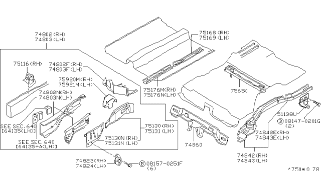 2000 Nissan Altima Member & Fitting Diagram 1