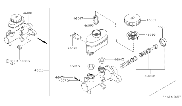 1998 Nissan Altima Brake Master Cylinder Diagram