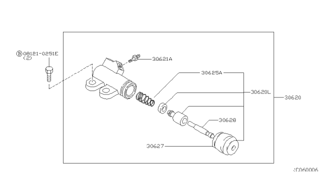 2000 Nissan Altima Clutch Operating Cylinder Diagram 1