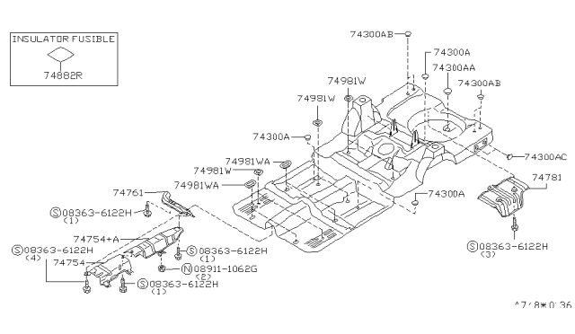 1999 Nissan Altima Floor Fitting Diagram 4