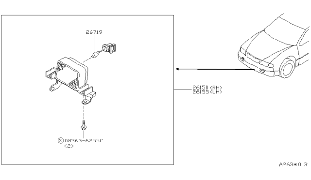 1999 Nissan Altima Fog,Daytime Running & Driving Lamp Diagram 1