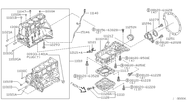 Cylinder Block & Oil Pan - 2001 Nissan Altima