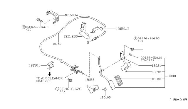 2000 Nissan Altima Accelerator Linkage Diagram 2