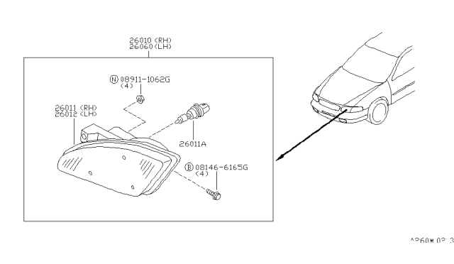 2000 Nissan Altima Headlamp Diagram 1