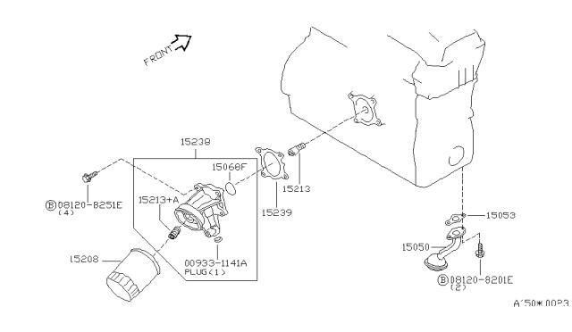 2000 Nissan Altima Lubricating System Diagram 1