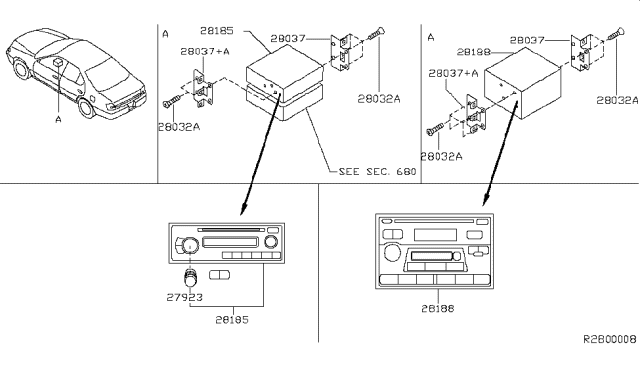 1999 Nissan Altima Audio & Visual Diagram 3