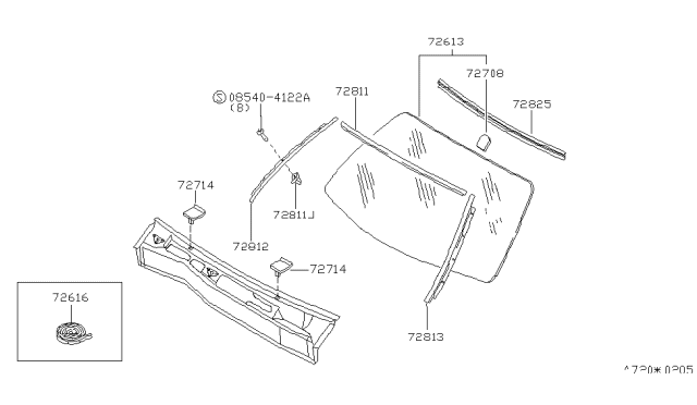 2001 Nissan Altima Front Windshield Diagram