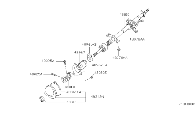 2000 Nissan Altima Steering Column Diagram