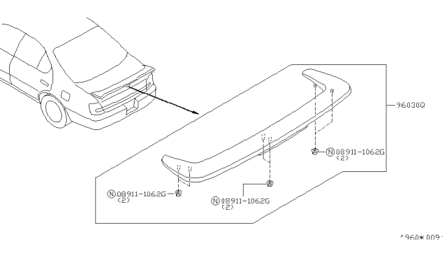 1999 Nissan Altima Air Spoiler Diagram 1