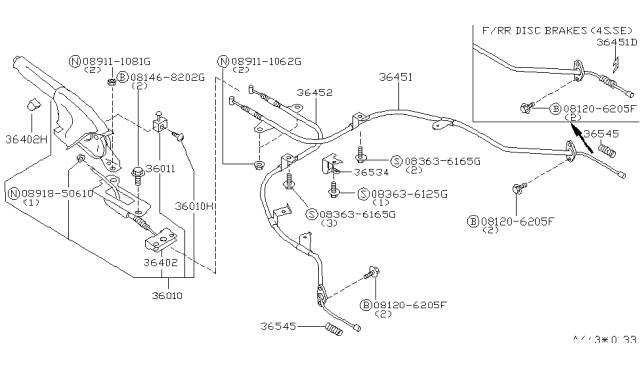 2000 Nissan Altima Parking Brake Control Diagram 1