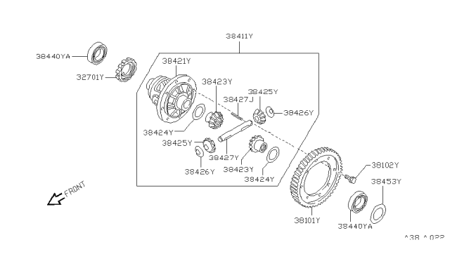 1999 Nissan Altima Front Final Drive Diagram 1