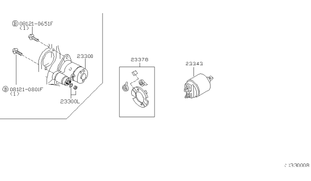 1999 Nissan Altima Switch Assy-Magnetic Diagram for 23343-9E010