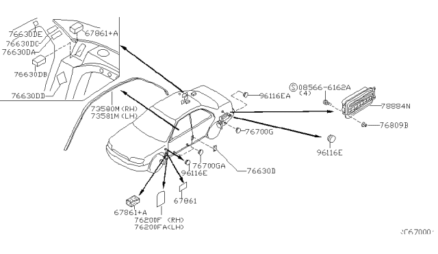 1998 Nissan Altima Body Side Fitting Diagram