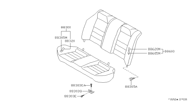 1999 Nissan Altima Rear Seat Diagram 1