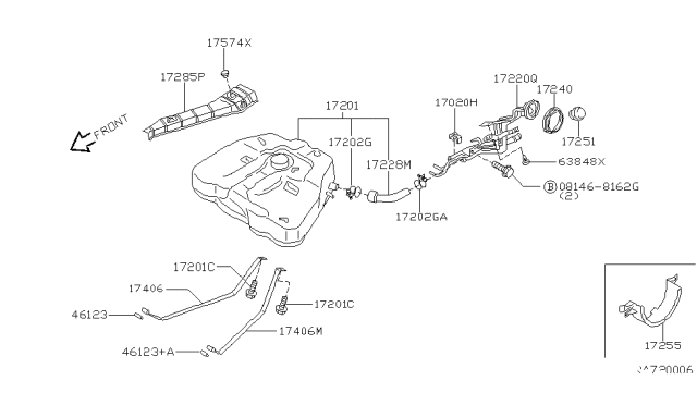 1999 Nissan Altima Fuel Tank Diagram 3